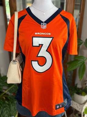 Nike Russell Wilson Women’s Denver Broncos NFL Orange Game Jersey